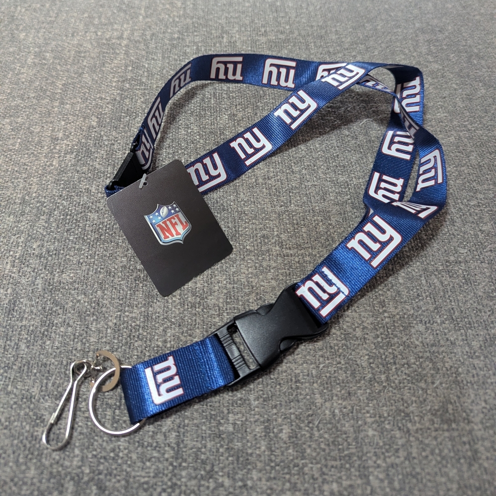 NEW! NFL NY Giants Blue and White Lanyard
